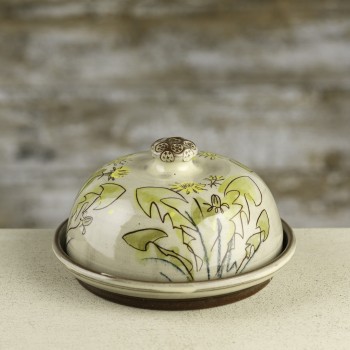 Michelle Lowe butter dish dandelion