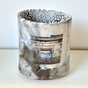 ThompsonFiona vasePortoSeries stoneware 13x9x9cm 90